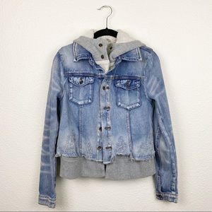 Free People Double Weave Denim Jacket